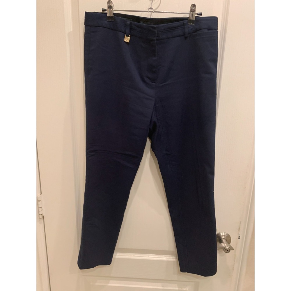Karl Lagerfeld Paris Pants Womens Black Ankle Trousers Mid Rise Stretch Career 8